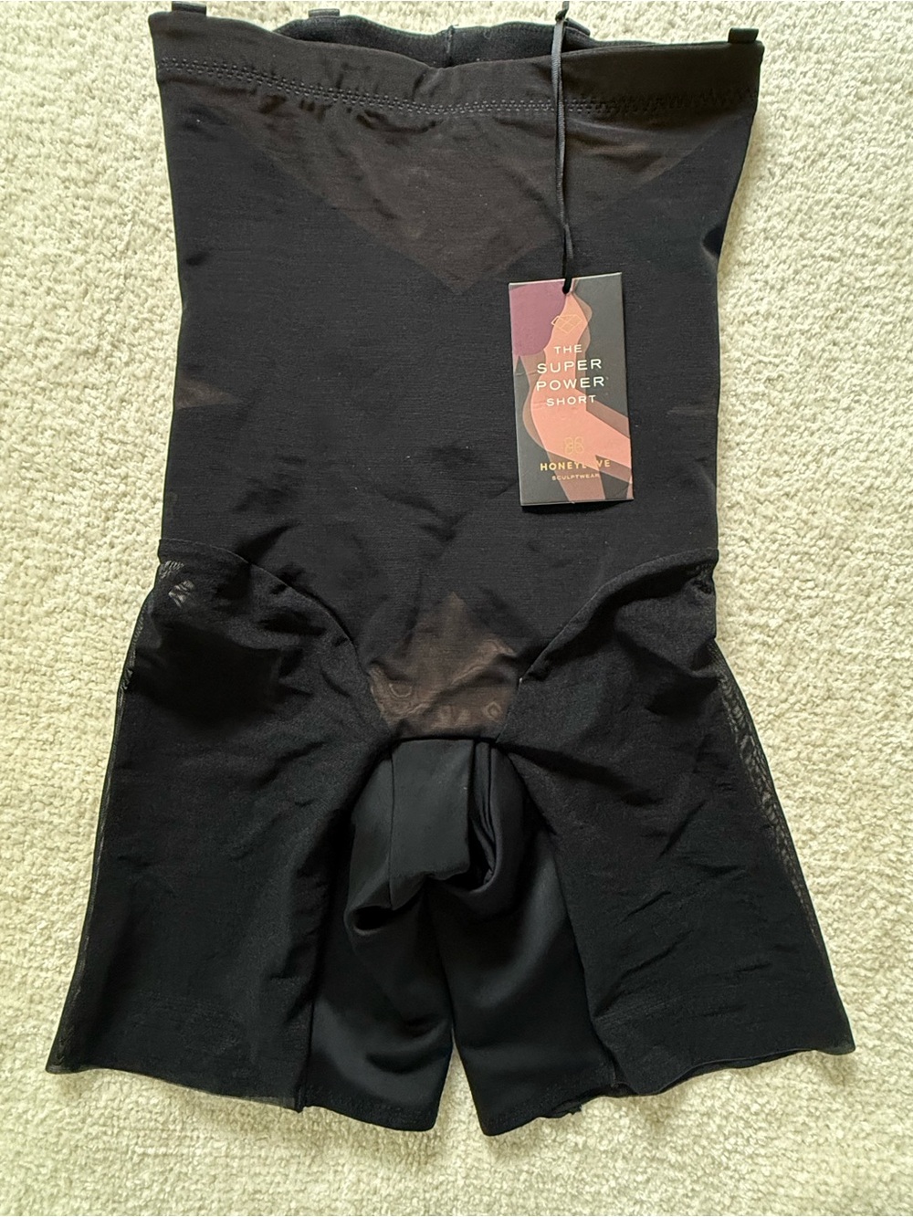 Honeylove SuperPower Short Shapewear Black XS NWT